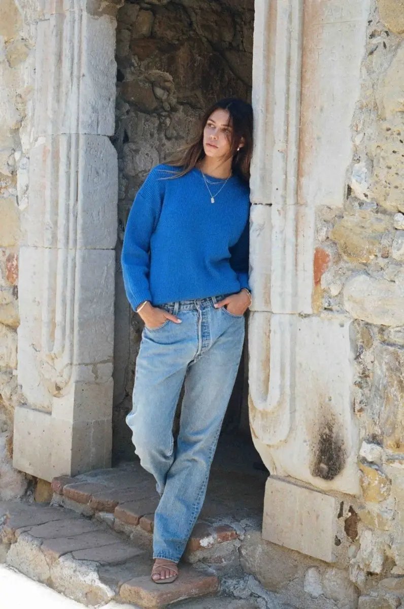 Charles Sweater - Commodore Blue Cozy Soft Fit Sweater - Love Salve